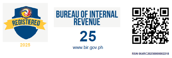 Bureau of Internal Revenue (Philippines) registered business digital badge, 2025, RSN 064RC20250000002218