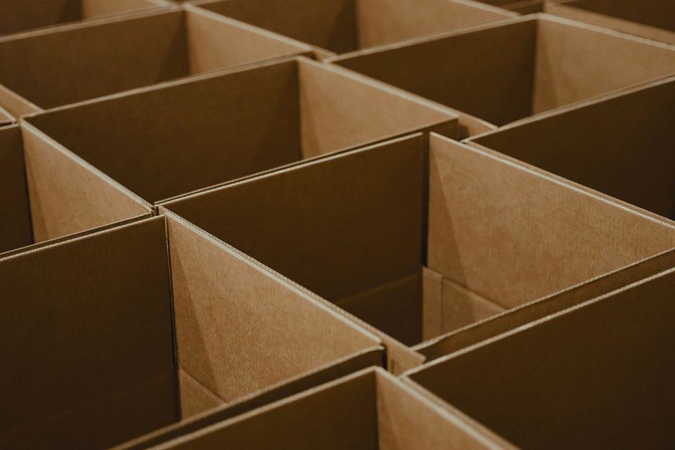 Empty shipping boxes ready to be packed